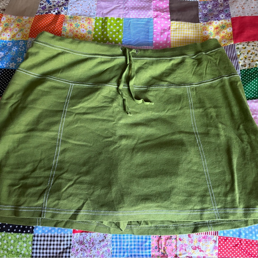 Anne Klein Sport Olive Mini Skirt